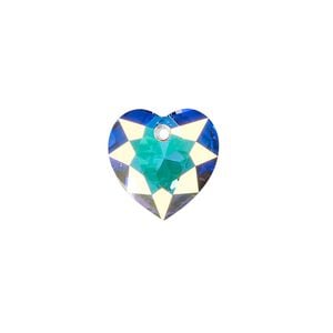 Drop 1pk crystal AB, Crystal Passions&reg; 14.5mm pendant heart cut 6432