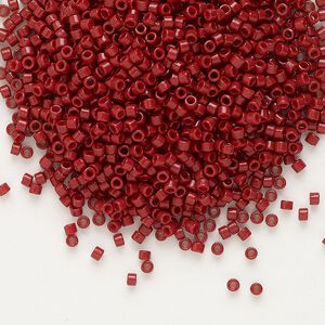 Seed bead, Delica&reg;, glass, pkg/7.5g, #11 round, Duracoat&reg; opaque outside dyed jujube (DB-2119).