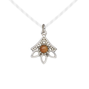 Drop 1pkg1, antiqued sterling silver and carnelian, 14x12.5mm open beaded