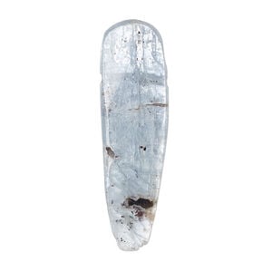 Blue kyanite 1pkg1, hand-cut top-drilled freeform bead natural 25x5mm-40x12mm