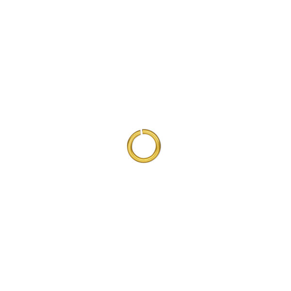Jump ring 1pkg100 aluminum, 5mm round / 19 gauge / 3.1mm inside diameter / gold image number 0