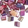 Mother-of-pearl shell 1pkg2oz, triangle tube bead, mix multi-pink and purple 6x4mm-14x9mm image number 0