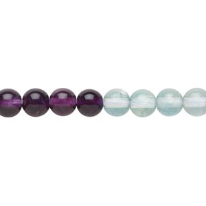 Multi-fluorite 1pkg1, round bead natural A- grade, 15.5-16 inch 6mm