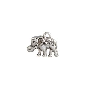 Charm, antique silver-plated "pewter" (zinc-based alloy), 17x12mm single-sided elephant. Sold per pkg of 20.