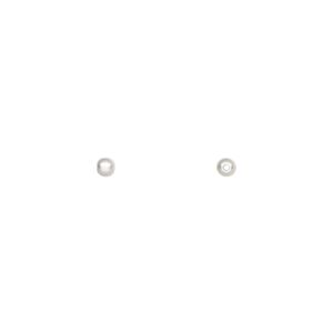 Bead, silver-plated brass with satin finish, 2.5mm round. Sold per pkg of 100.