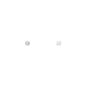 Earnut 1pkg1000, 2x2mm cylinder, "rubber" clear 500 pair