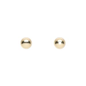 Bead 1pkg10 14Kt gold, 6mm seamless round