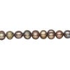 Freshwater pearl 1pkg1, semi-round, 15 inch purple bronze peacock 5-7mm cultured image number 0