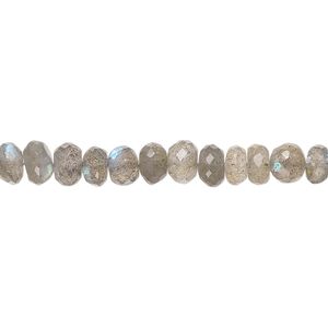 Labradorite 1pkg1, hand-cut faceted rondelle bead natural 8 inch 5x3mm-6x4mm