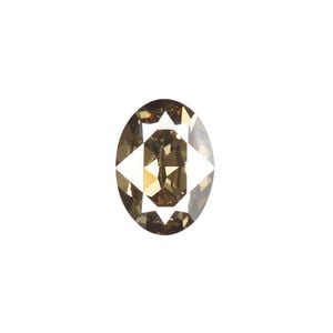 Fancy stone 1pkg1 crystal bronze foil back, Crystal Passions&reg; 18x13mm oval 4120