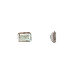 Labradorite 1pkg1, hand-cut faceted emerald-cut gem natural 7x5mm
