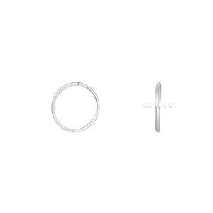 Jump ring 1pkg20 sterling silver, 10mm round / square wire, 22 gauge / 9mm inside diameter
