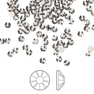 Flat back 144pk crystal Biarritz foil back, Preciosa MAXIMA Czech crystal hotfix rhinestone 2.7-2.9mm chaton rose round SS10