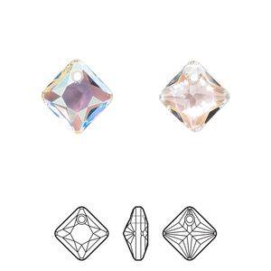 Drop 2pk crystal shimmer, Crystal Passions&reg; 11.5mm pendant princess cut 6431