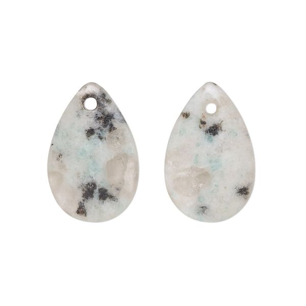 Sesame jasper 1pkg2, hand-cut teardrop drop natural 20x13mm image number 0