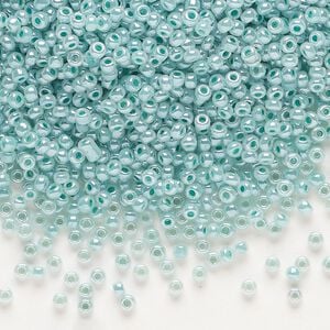 Seed bead, Dyna-Mites&trade;, glass, pkg/1/2kg, #11 round, opaque ceylon pastel mint, (384 11/0 RR).