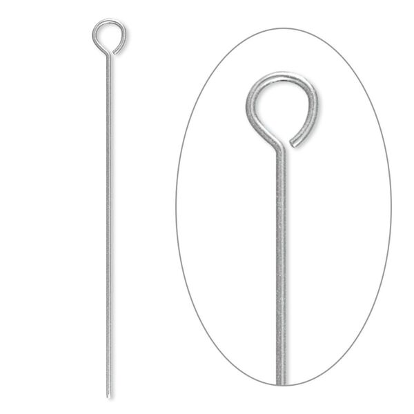 Eye pin 1pkg500 stainless steel, 1.5 inch, 24 gauge image number 0