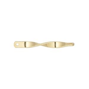 Link, gold-plated brass, 30x3mm twist. Sold per pkg of 20.