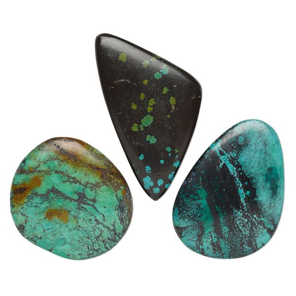 Turquoise 1pkg3, non-calibrated freeform cab mix 16x13mm-58x38mm image number 0
