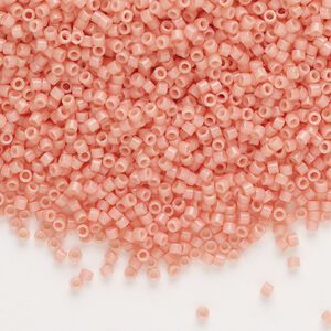 Seed bead, Delica&reg;, glass, pkg/250g, #11 round, Duracoat&reg; opaque outside dyed lychee (DB-2113).