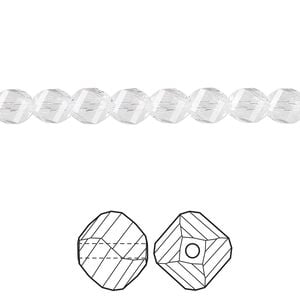 Bead 144pk crystal, Crystal Passions&reg; 6mm helix 5020
