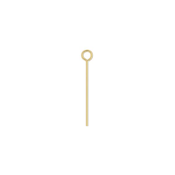 Eye pin 1pkg1000 gold-plated, 0.75 inch, 24 gauge brass image number 0
