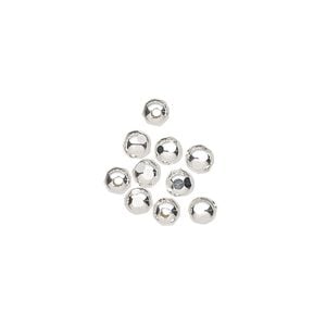 Bead 1pkg10 sterling silver, 4mm hexagon