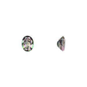 Luster topaz 1pkg1, hand-cut faceted oval gem 8x6mm