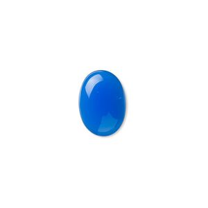 Blue agate 1pkg4, calibrated oval cab 14x10mm