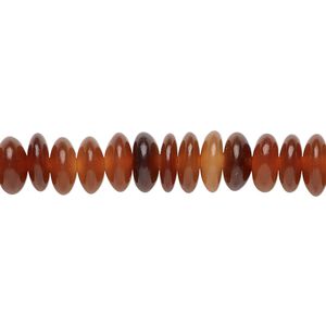 Bead, horn (dyed / waxed), golden, 8x3mm hand-cut saucer. Sold per 15-1/2" to 16" strand.