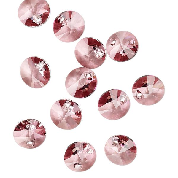 Drop 144pk crystal antique pink, Swarovski&reg; 8mm pendant mini disk 6428 image number 1