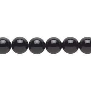 Black onyx 1pkg1, round bead 15.5-16 inch 8mm