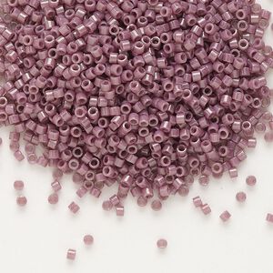 Seed bead, Delica&reg;, glass, pkg/7.5g, #11 round, opaque glazed luster mauve (DB-0265).