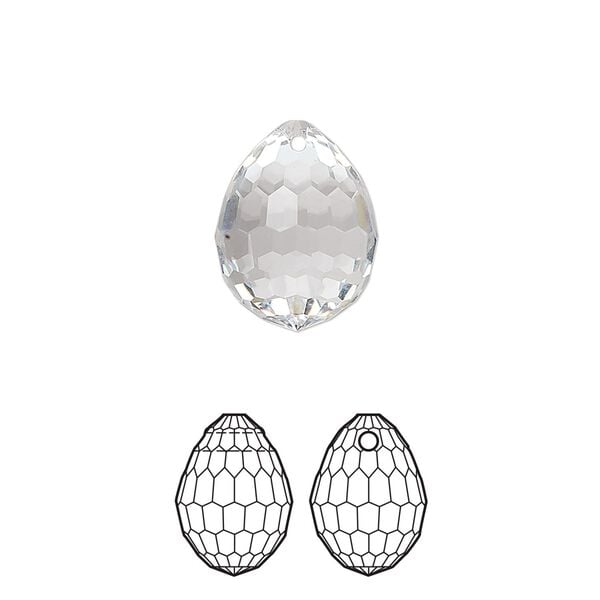 Drop 72pk crystal, Swarovski&reg; 15x11.5mm pendant teardrop 6002 image number 0