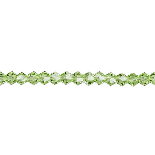 Bead 1pk transparent lime green, Celestial Crystal&reg; 4mm bicone 15.5-16 inch image number 0