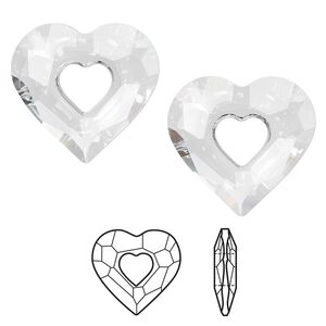 Focal 1pk crystal, Crystal Passions&reg; 36x34mm pendant miss u heart 6262