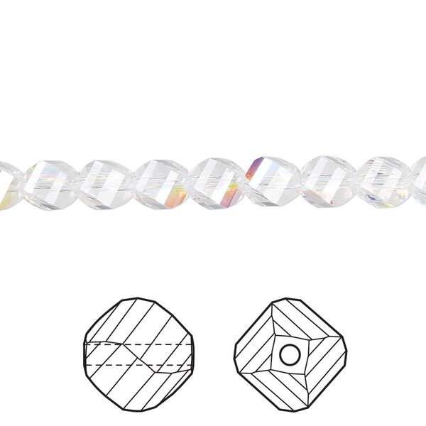 Bead 360pk crystal AB, Swarovski&reg; 6mm helix 5020 image number 0