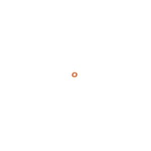 Component, Oh! Ring&trade;, silicone, orange, 1.5mm round with 0.5mm hole. Sold per pkg of 1,000.