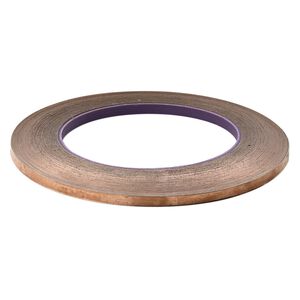 Adhesive copper foil 1pkg1, Venture Tape&reg; MasterFoil&trade; Plus, 4.76mm wide and 1mm thick with adhesive backing. 36-yard roll.