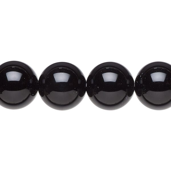 Black onyx 1pkg1, round bead 15.5-16 inch 12mm image number 0