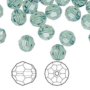 Bead 144pk erinite, Crystal Passions&reg; 8mm round 5000