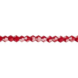 Bead 1pk opaque red, Celestial Crystal&reg; 4mm bicone 15.5-16 inch