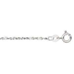 Chain 1pkg1 sterling silver serpentine, 1.8mm twisted / mixed clasp, 30 inch