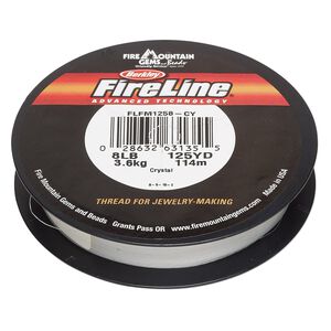 Thread, Berkley&reg; FireLine&reg;, gel-spun polyethylene, crystal, 0.18mm diameter 4-fiber braid, 8-pound test. Sold per 125-yard spool.