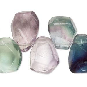 Rainbow fluorite 1pkg1, top-drilled faceted teardrop bead natural 15.5-16 inch 20x15mm
