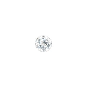 White topaz 1pkg1, hand-cut faceted round gem natural 8mm