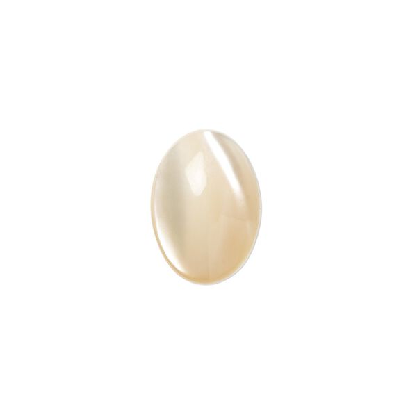 Cabochon, mother-of-pearl shell (natural), 14x10mm calibrated oval. Sold per pkg of 2. image number 0