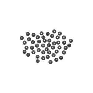Mini Bead Huggers&trade;, silicone, black, 2x0.5mm rondelle. Sold per pkg of 50.