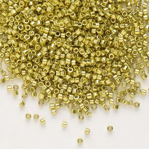 Seed bead, Delica&reg; 1pkg7.5g glass, #11 round, Duracoat&reg; opaque galvanized zest / outside dyed (DB-1835)
