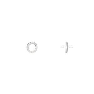 Jump ring 1pkg20 sterling silver, 5mm round / square wire, 20 gauge / 3.3mm inside diameter
